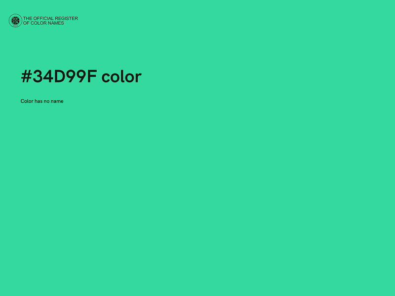 #34D99F color image