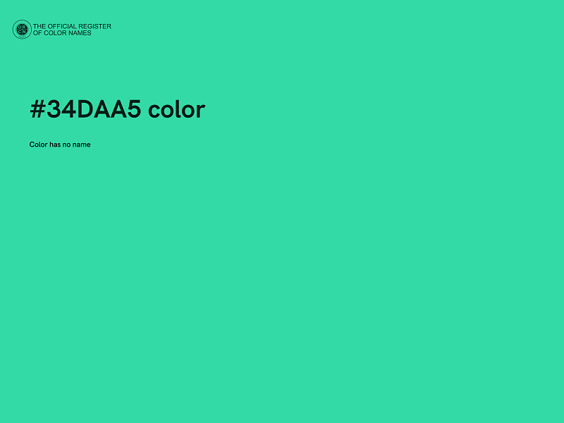 #34DAA5 color image