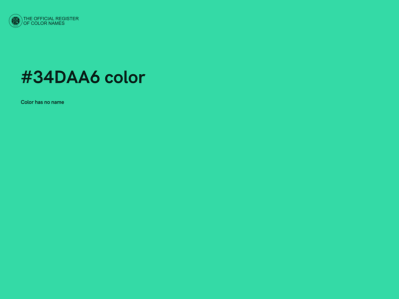 #34DAA6 color image