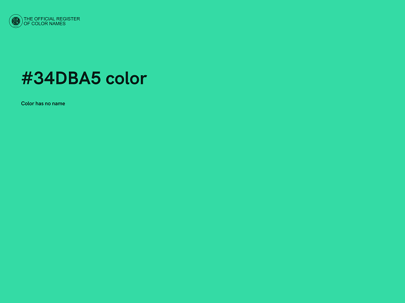 #34DBA5 color image