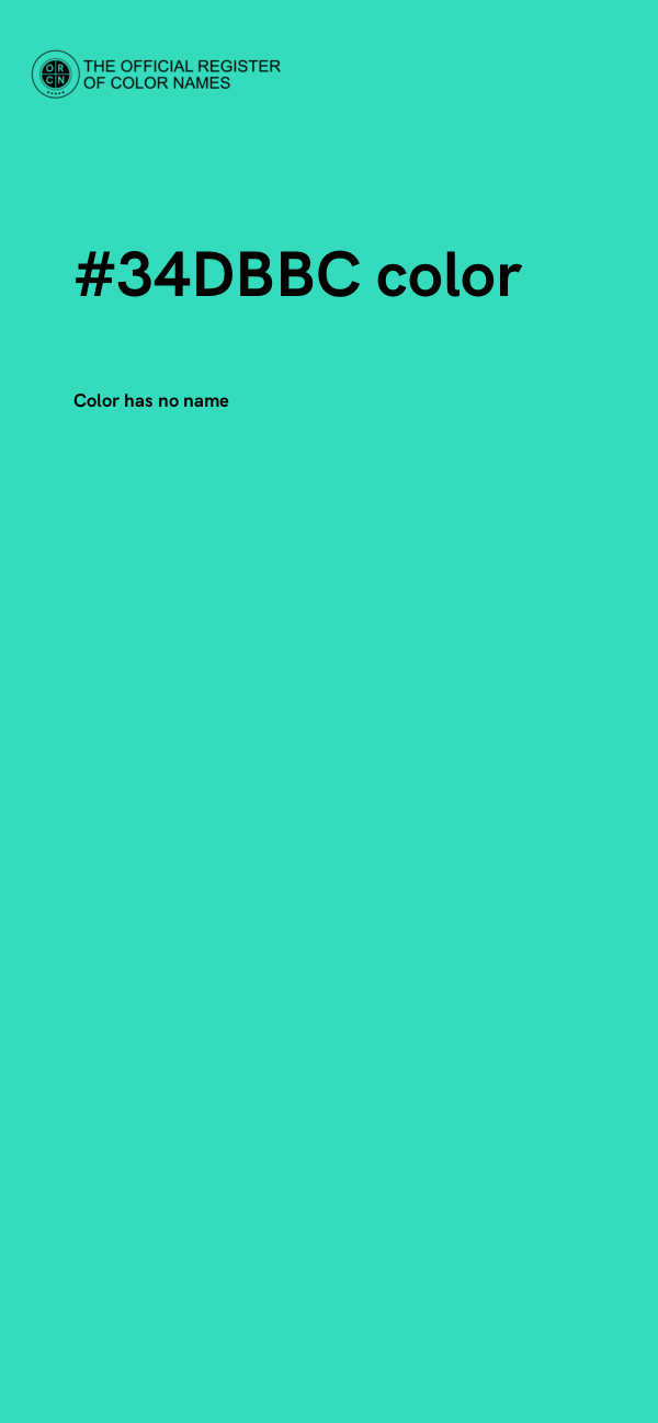 #34DBBC color image
