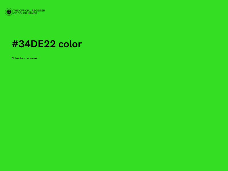 #34DE22 color image