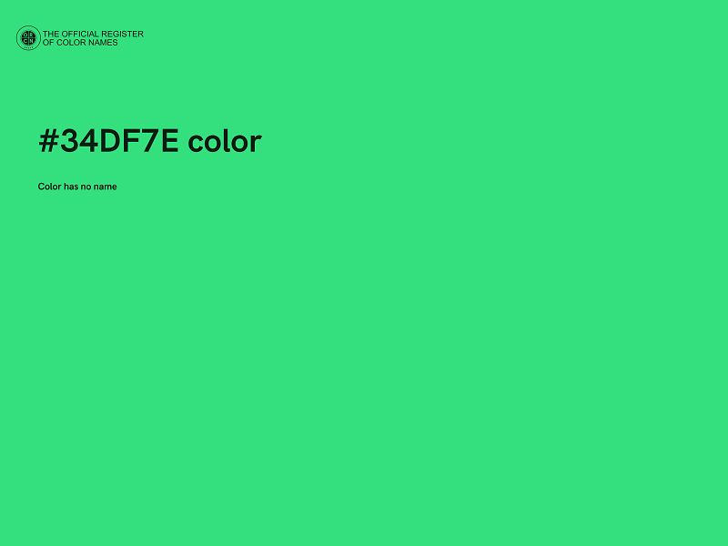 #34DF7E color image