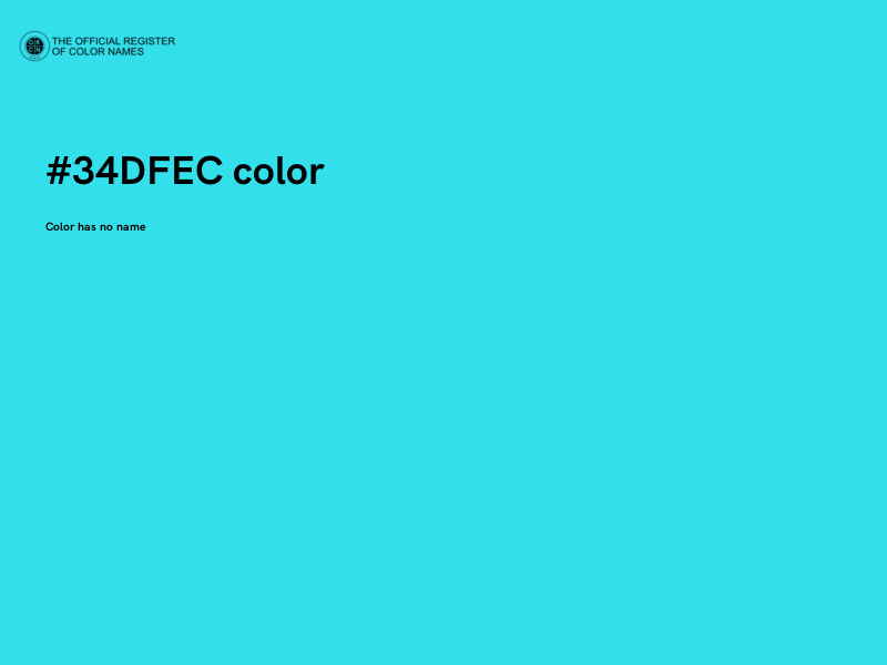 #34DFEC color image