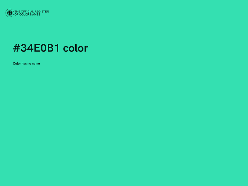 #34E0B1 color image