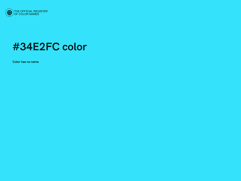 #34E2FC color image
