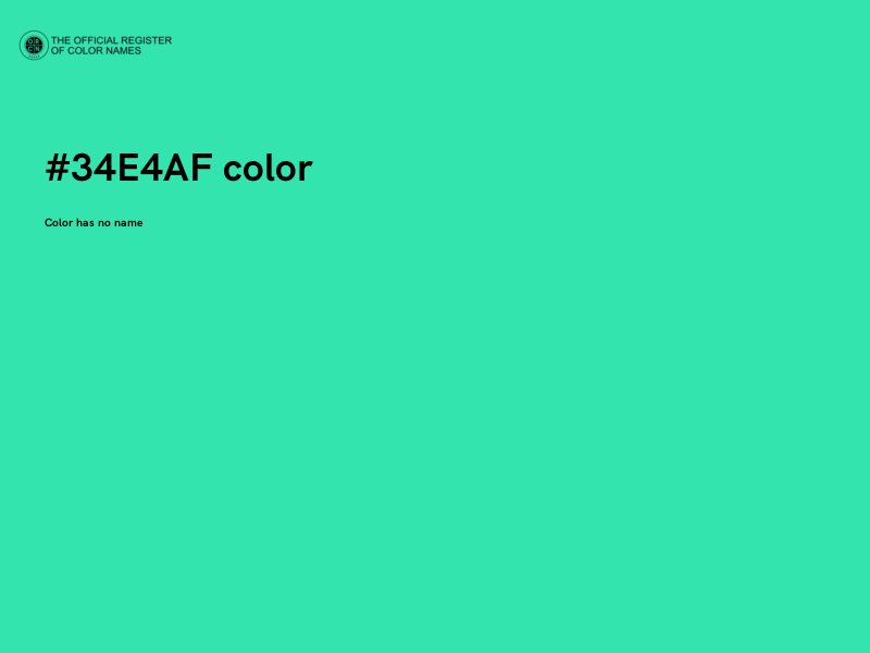 #34E4AF color image