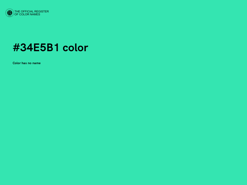 #34E5B1 color image