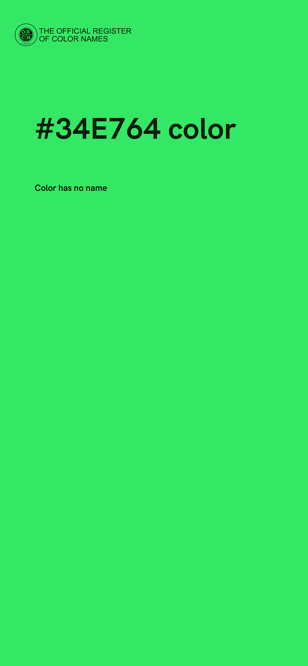 #34E764 color image
