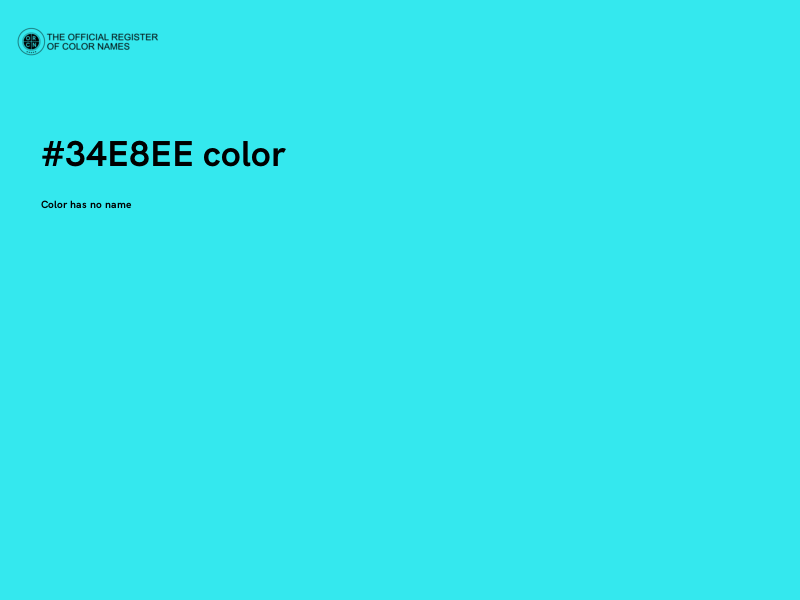 #34E8EE color image