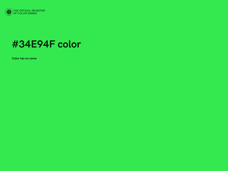 #34E94F color image