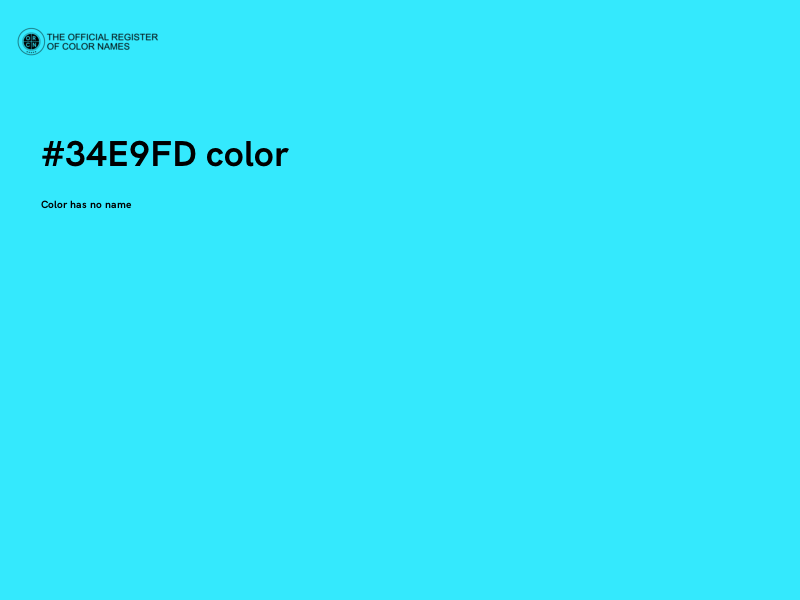 #34E9FD color image