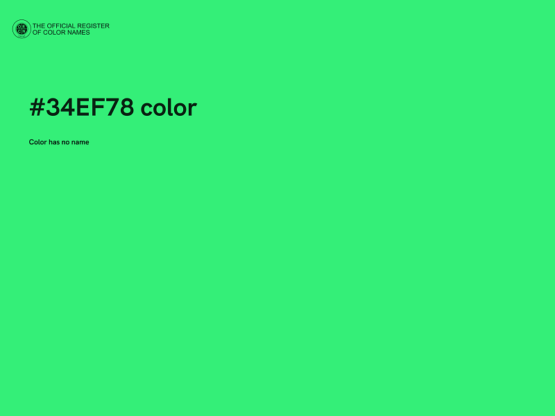 #34EF78 color image