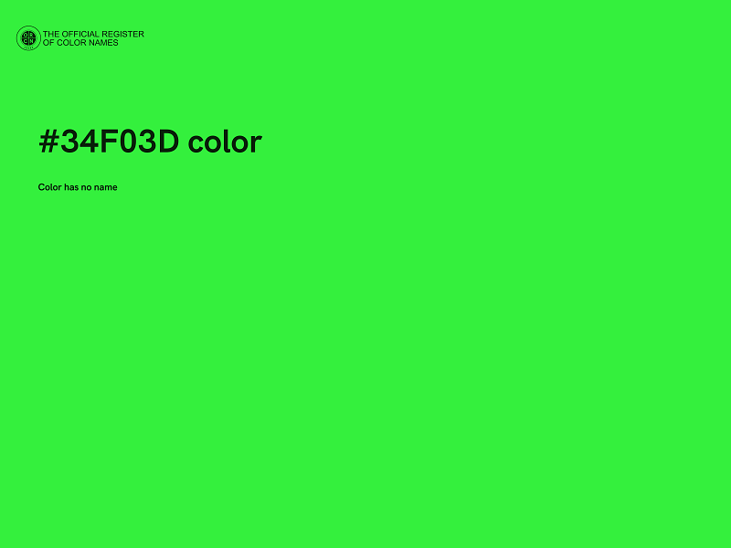 #34F03D color image