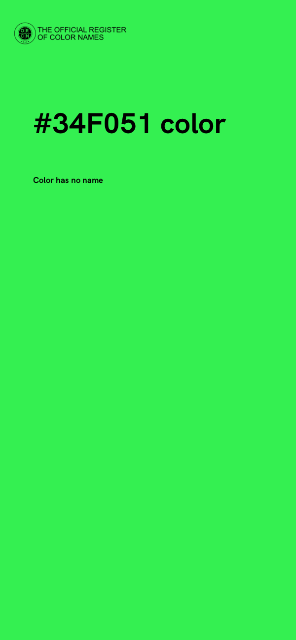 #34F051 color image