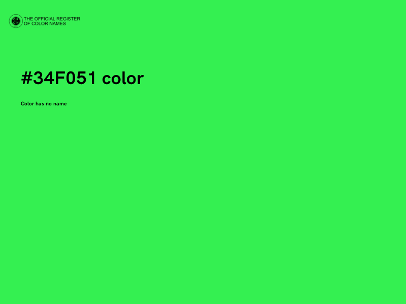 #34F051 color image