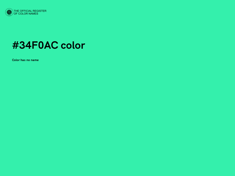 #34F0AC color image