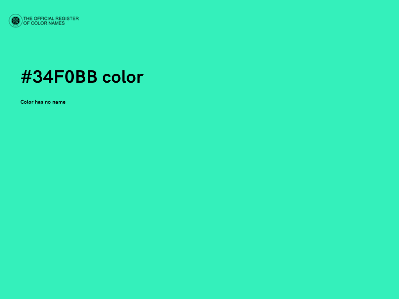 #34F0BB color image