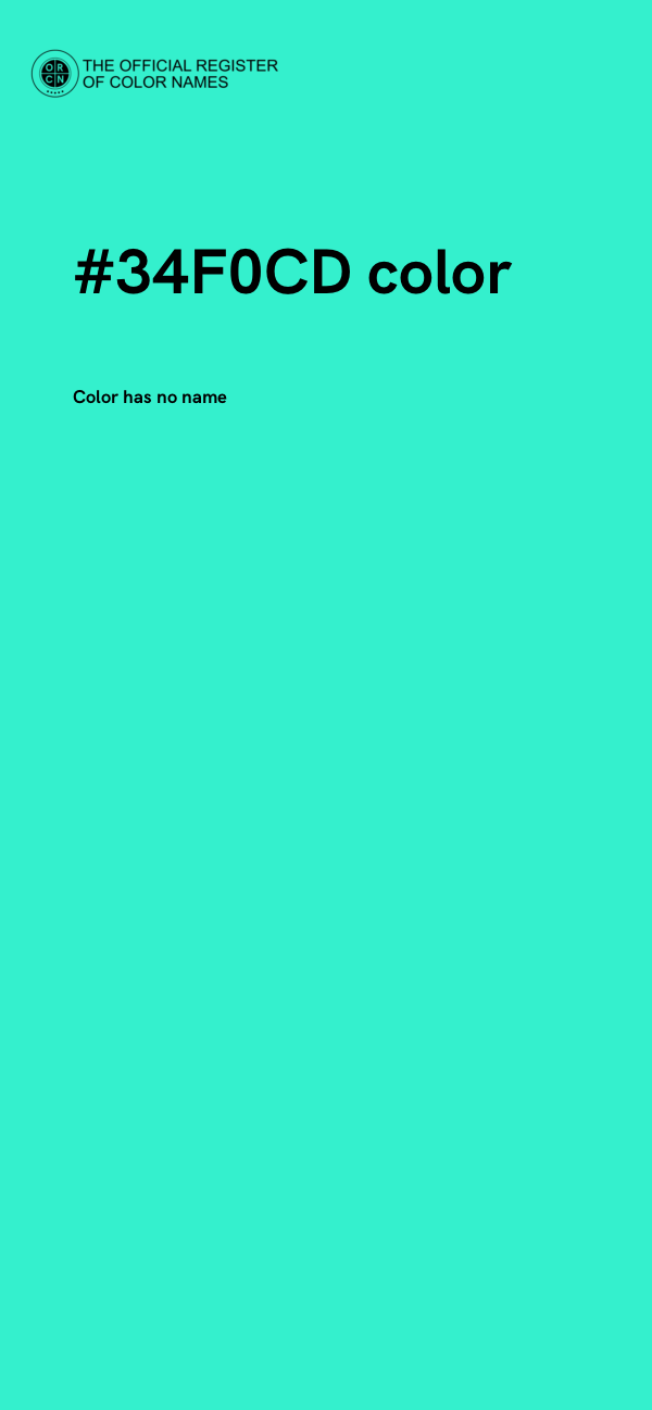 #34F0CD color image