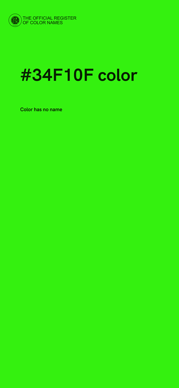 #34F10F color image