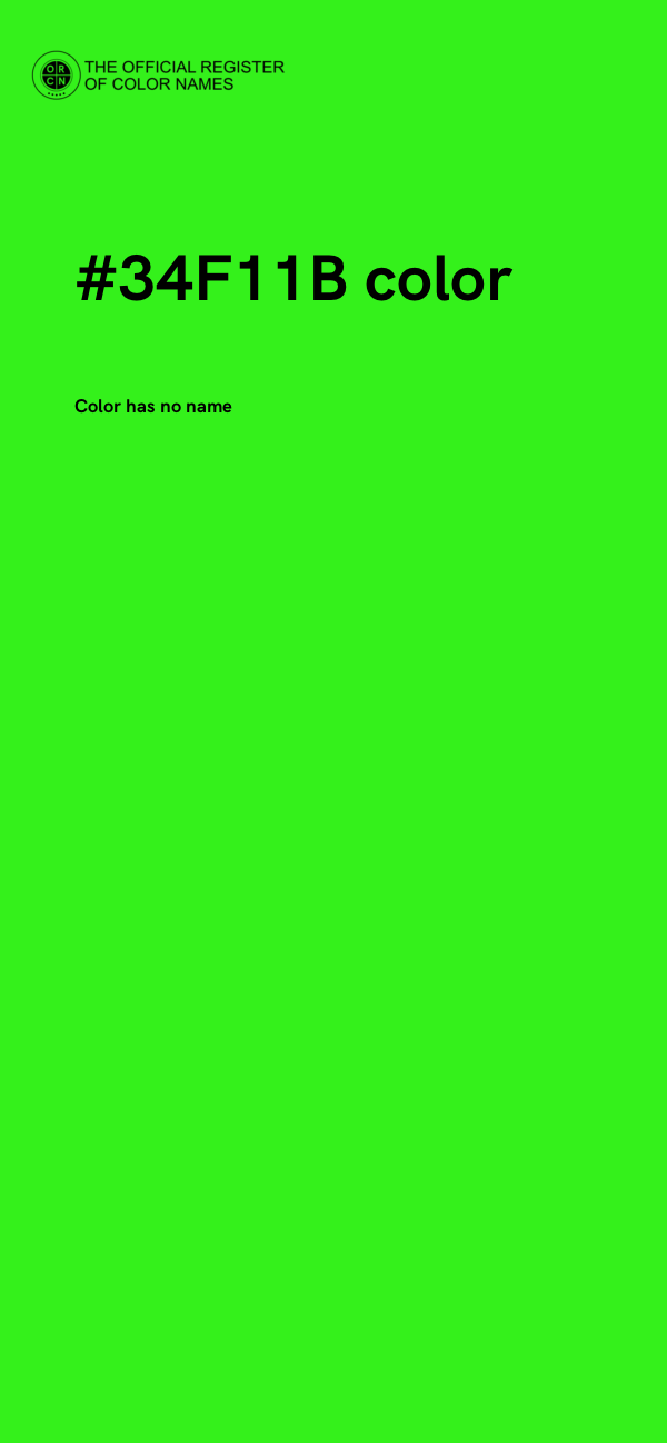 #34F11B color image