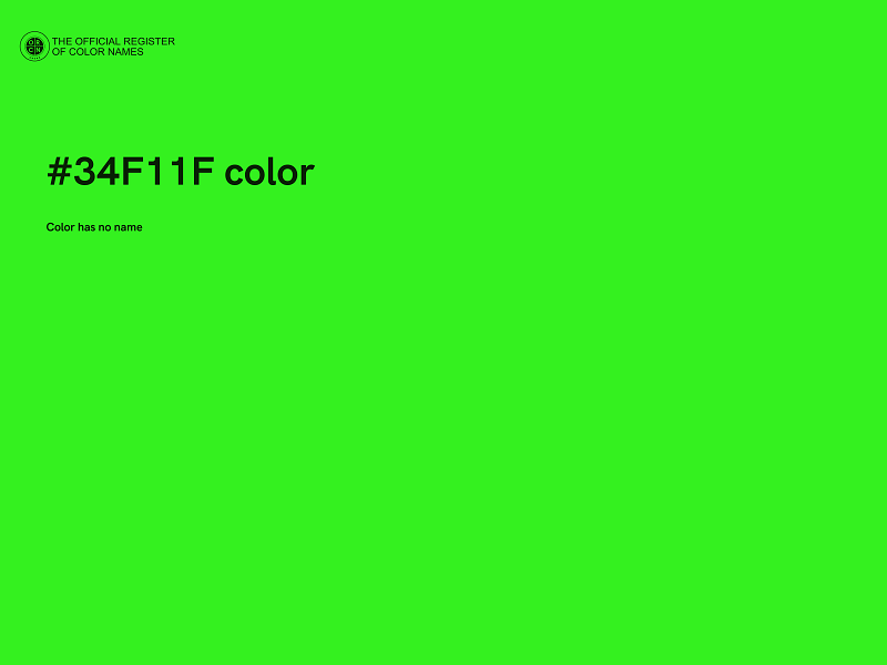 #34F11F color image