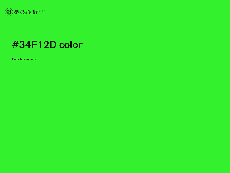 #34F12D color image