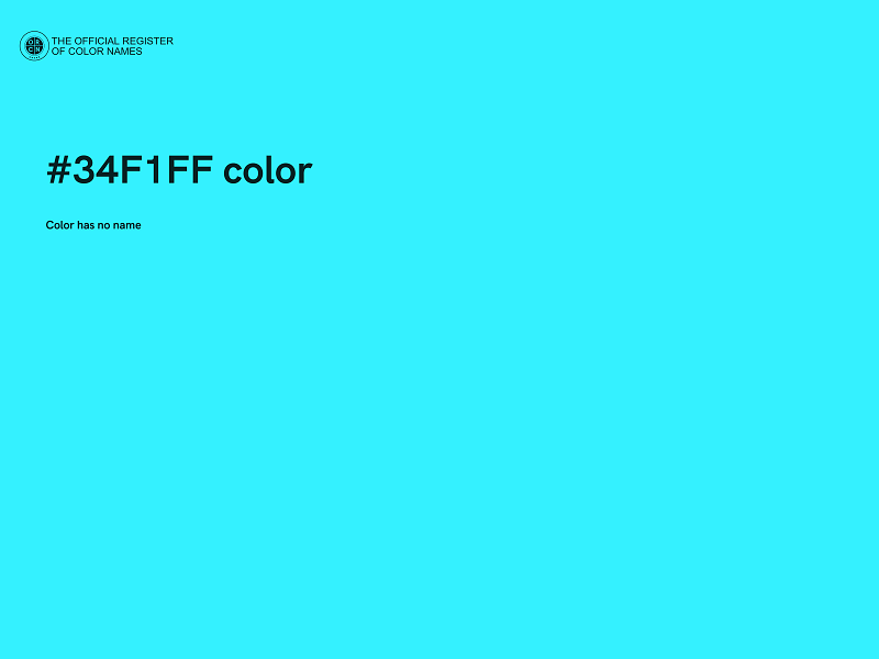 #34F1FF color image