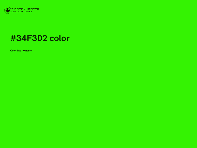 #34F302 color image