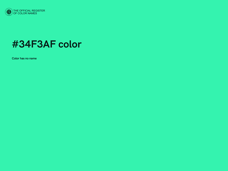 #34F3AF color image