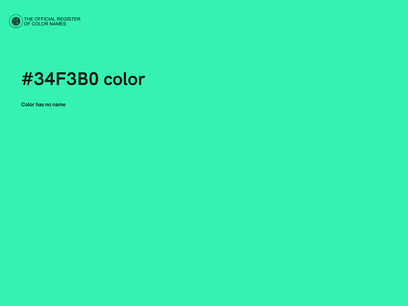 #34F3B0 color image