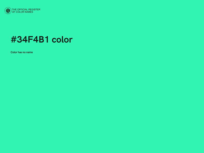 #34F4B1 color image