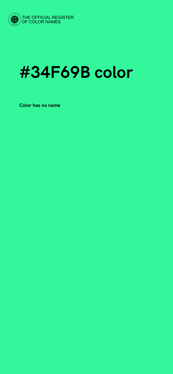 #34F69B color image