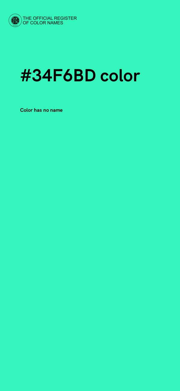 #34F6BD color image