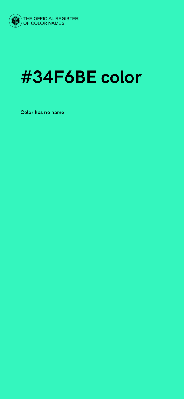#34F6BE color image