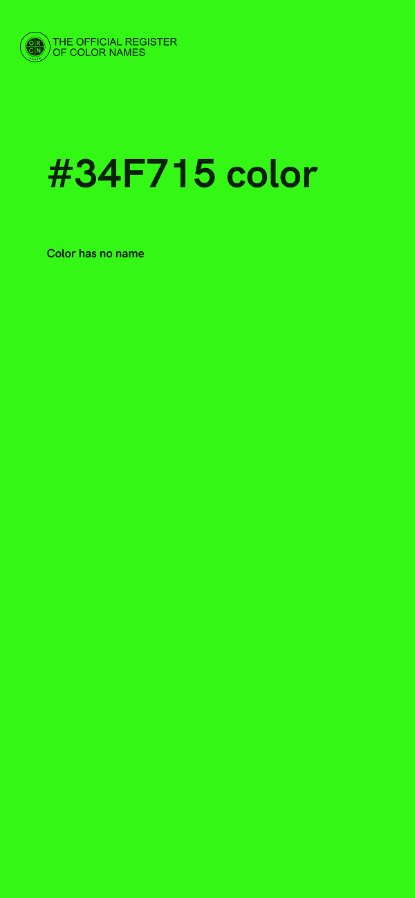 #34F715 color image