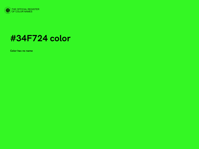 #34F724 color image