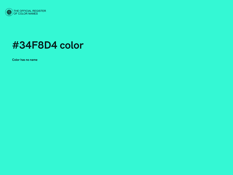 #34F8D4 color image