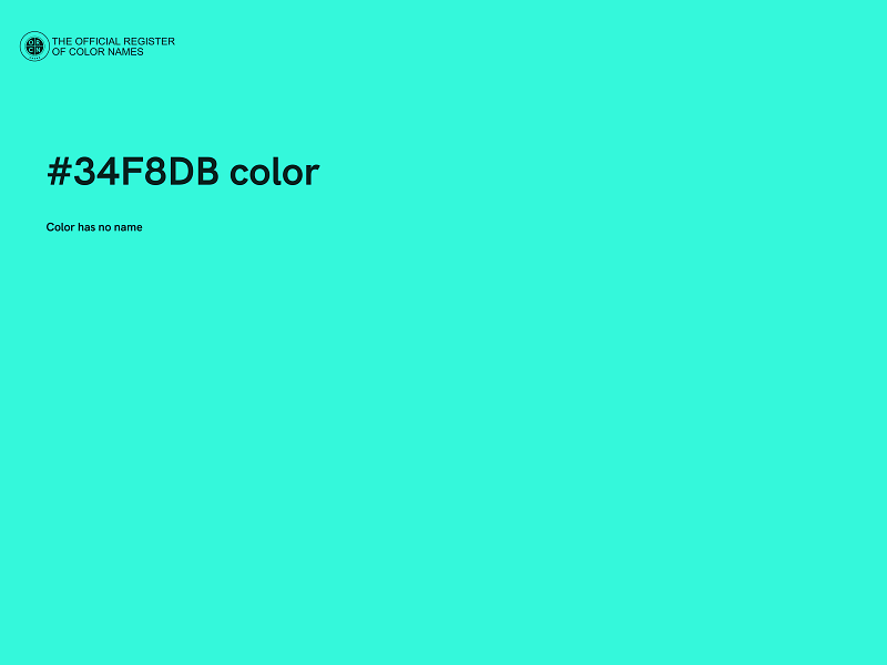 #34F8DB color image