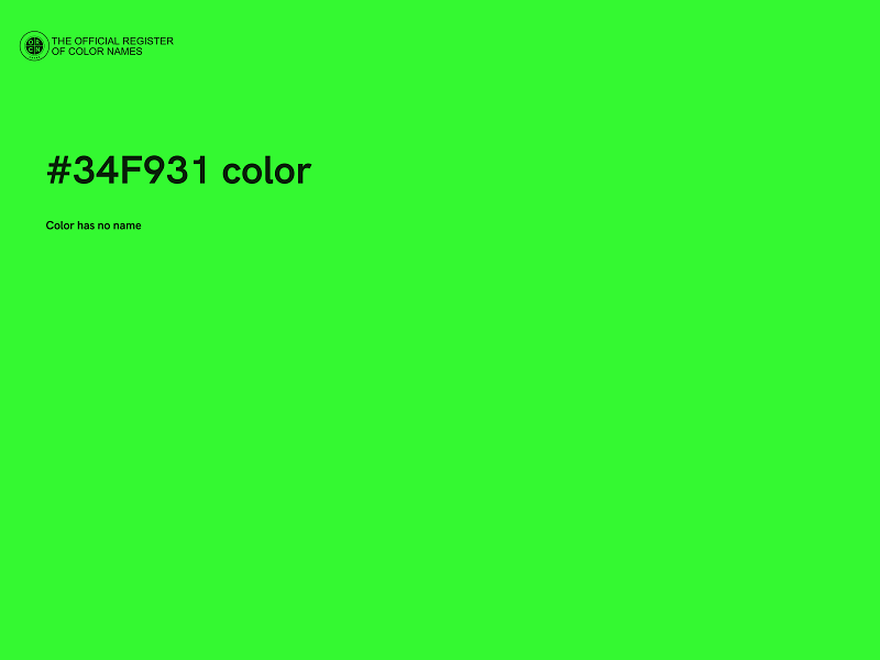 #34F931 color image