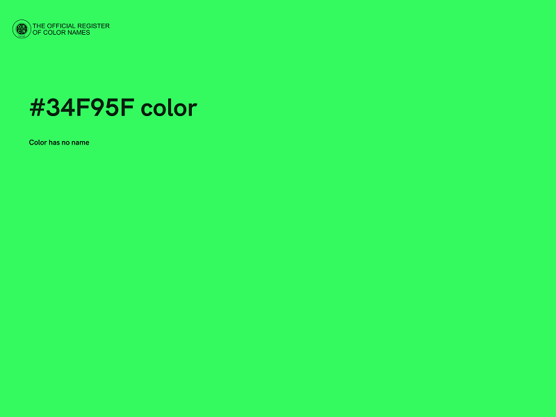 #34F95F color image