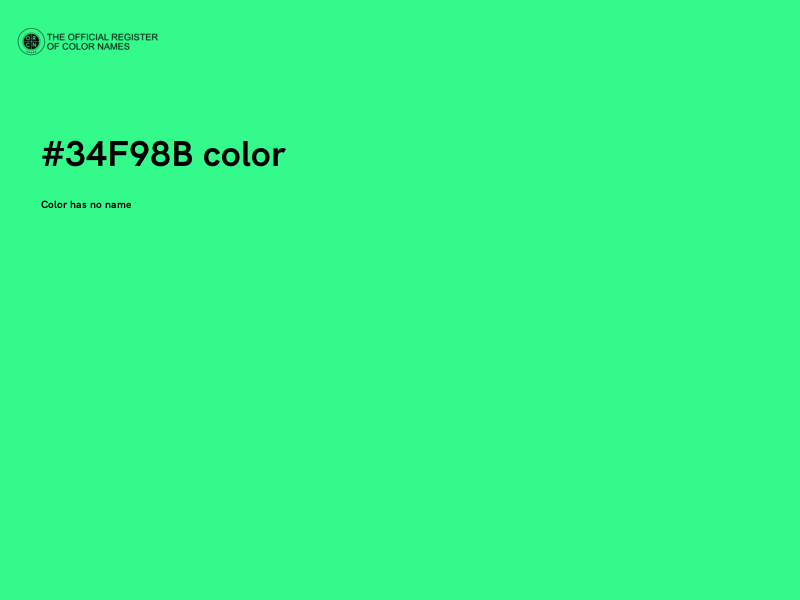 #34F98B color image