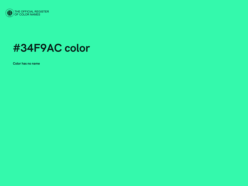 #34F9AC color image