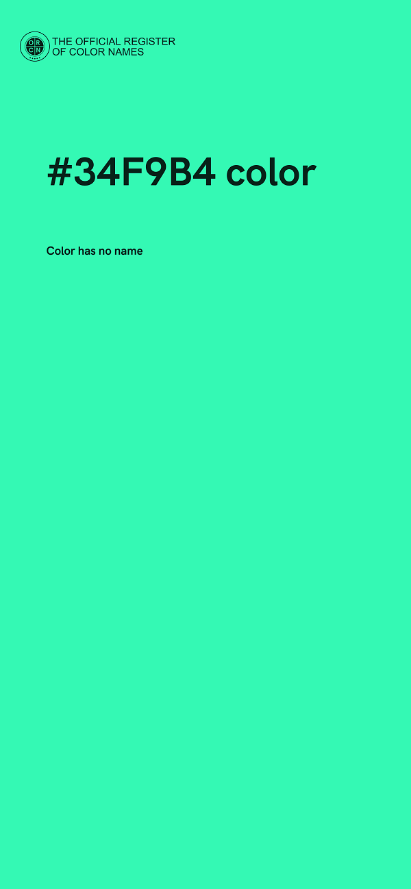 #34F9B4 color image