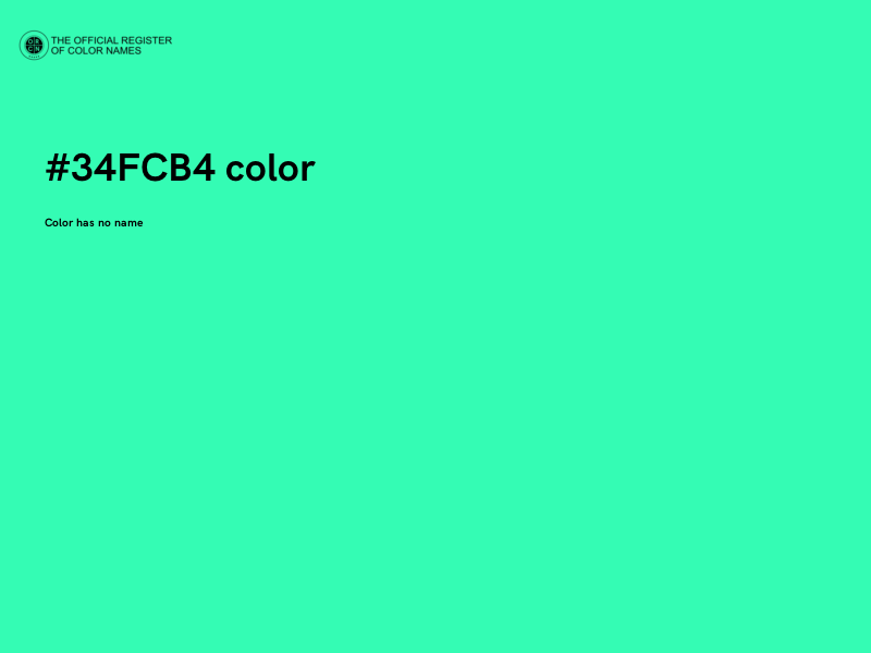#34FCB4 color image