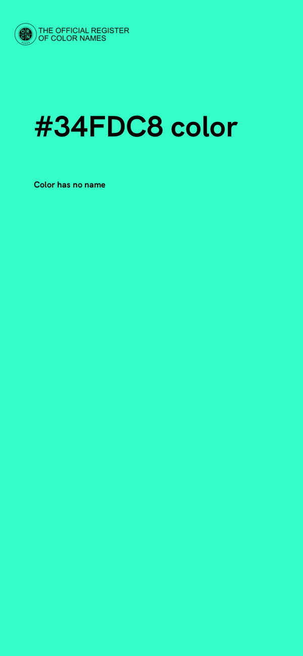 #34FDC8 color image