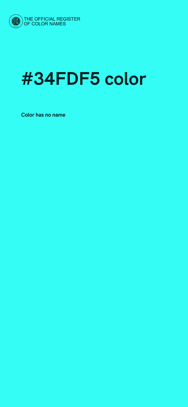 #34FDF5 color image