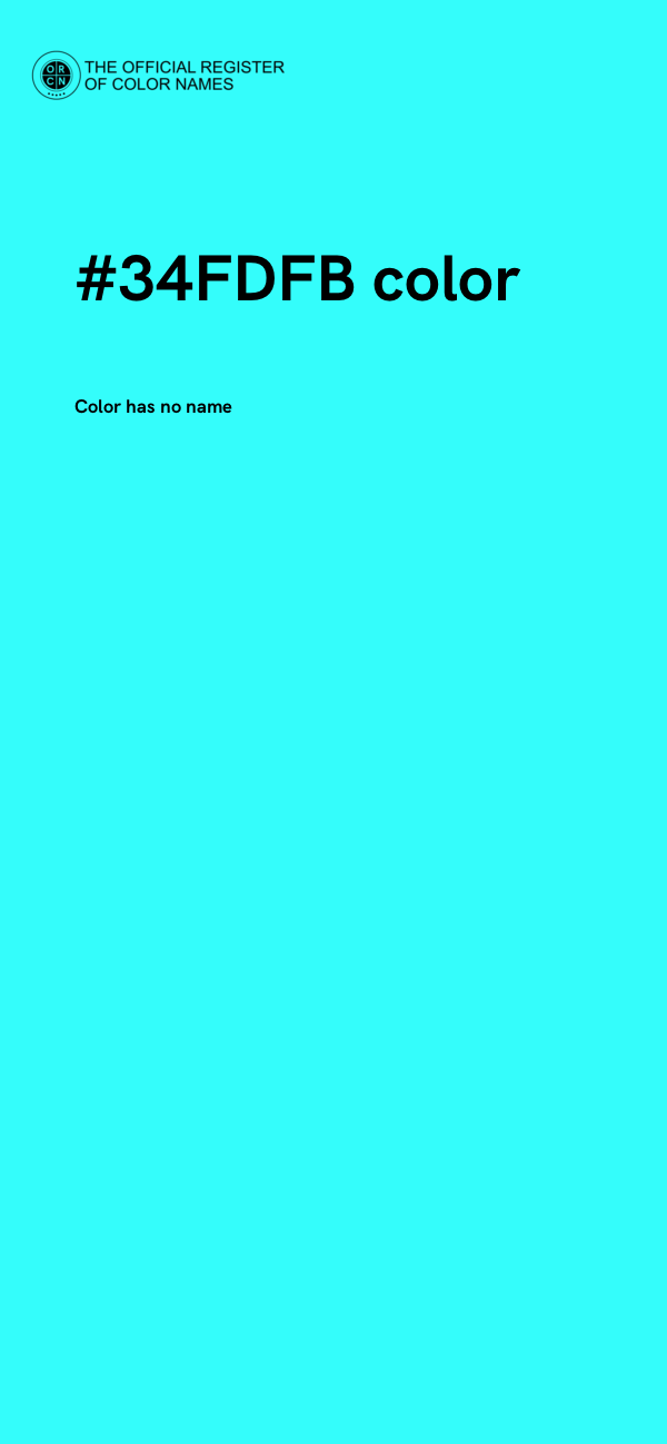 #34FDFB color image