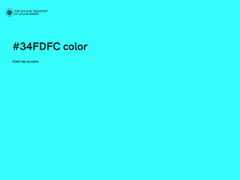 #34FDFC color image