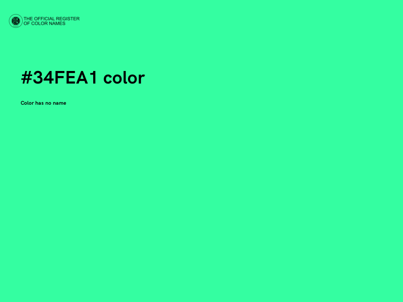 #34FEA1 color image